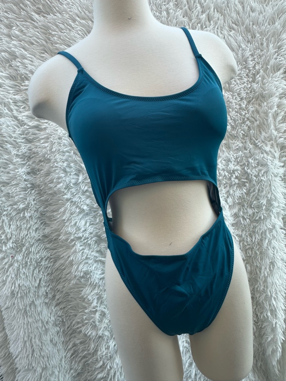 Meyeeka Teal Cutout One-Piece Swimsuit size Large